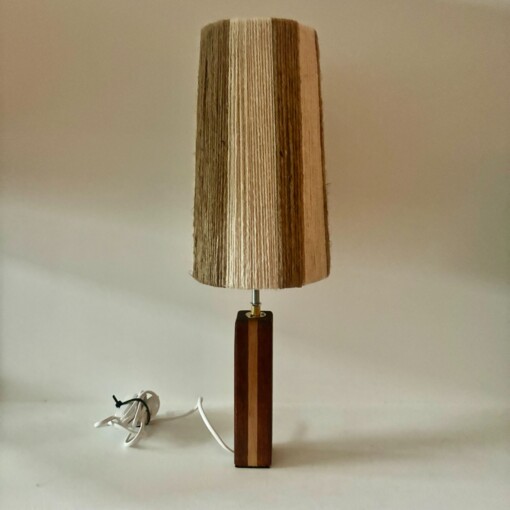 Sfeerlamp kap met Sisal 2 kleuren gecombineerd