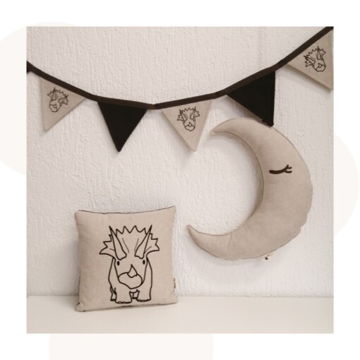 Vlaggenlijn Terry Triceratops | Beige | 1.75 Mtr.