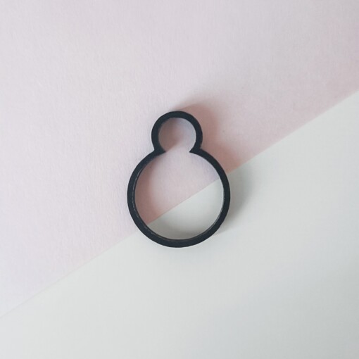 houten of zwarte bubbel ring