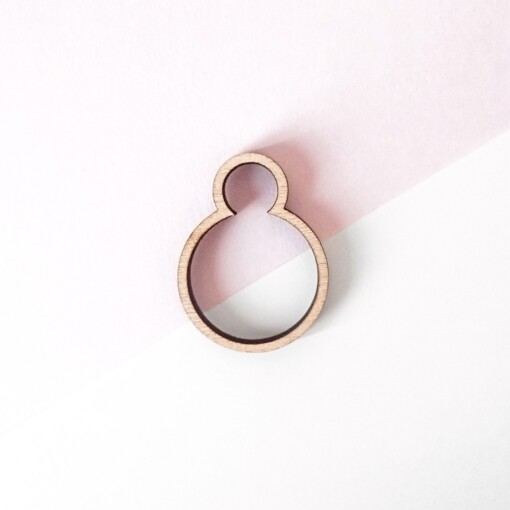 houten of zwarte bubbel ring