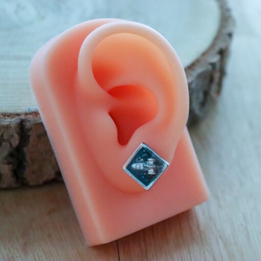 Grappige raket steker oorbellen "fly me to the moon" voor valentijnsdag