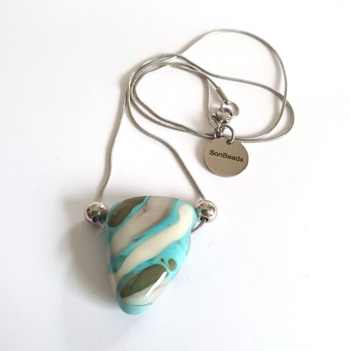 Ketting glaskraal lente driehoek