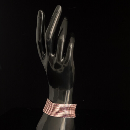 Miyuki beads armband | Roze metalic met verwisselbare magneetsluiting