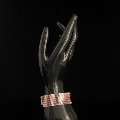 Miyuki beads armband | Roze metalic met verwisselbare magneetsluiting