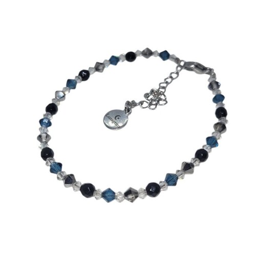 Armband Swarovski met onyx stainless steel