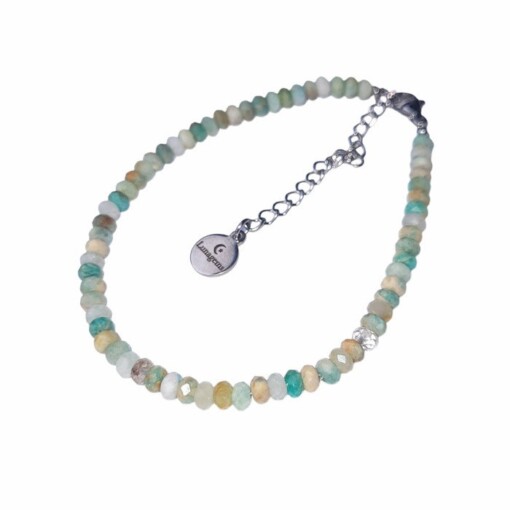 Armband amazoniet stainless steel