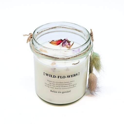 DIY pakket - Geurkaars met bloemen - wildflowers