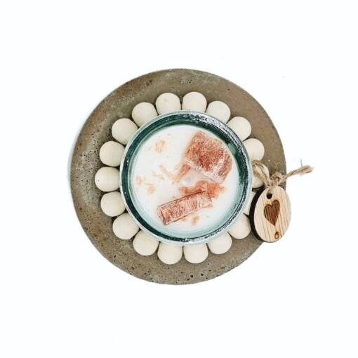 DIY pakket - Kralenkaarsje met geurdecoratie - amber