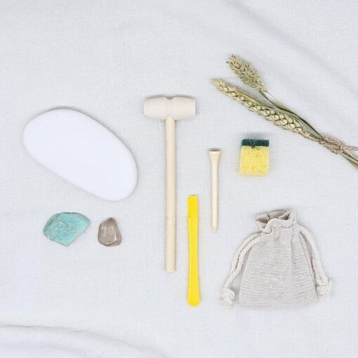 DIY pakket voor kinderen - Verborgen schatten - Amazoniet & Rookkwarts