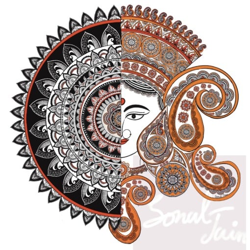 Durga mandala - Art print (A5 en A4)
