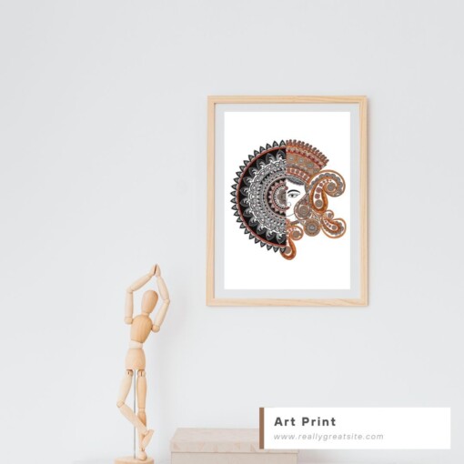 Durga mandala - Art print (A5 en A4)
