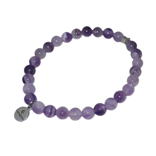 Elastische armband amethist op maat gemaakt