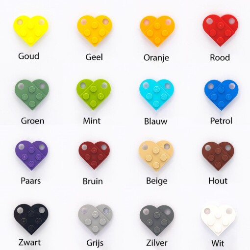 LEGO Hart Sleutelhanger – Handgemaakt Cadeau voor Koppels, Vriend, Vriendin – Liefdeshart Sleutelhanger