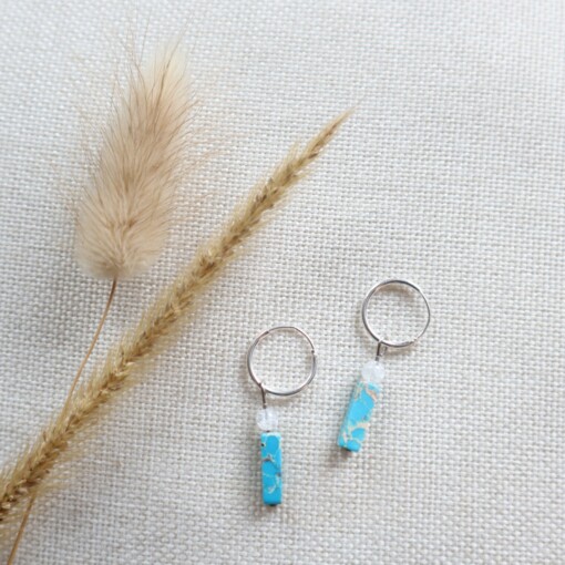 Oorbellen zilver 925 met natuursteen