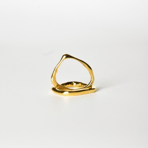 Ring - LIQUID -  verguld zilver