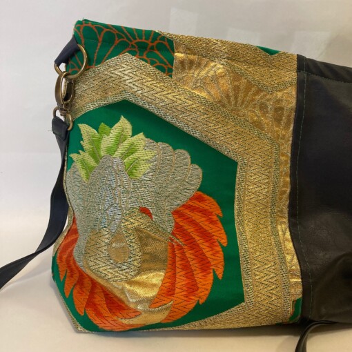 Schoudertas met vintage Japanse stof