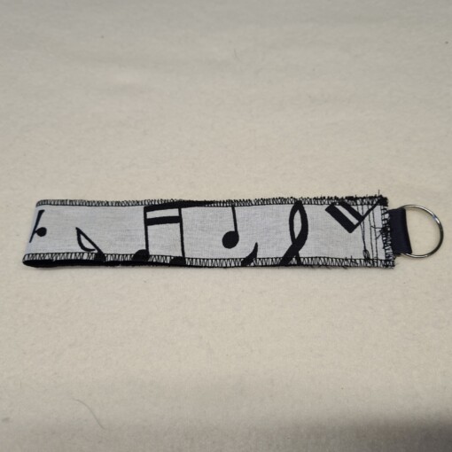 Sleutelhanger met muzieknoten print
