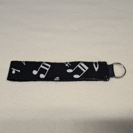 Sleutelhanger met muzieknoten print