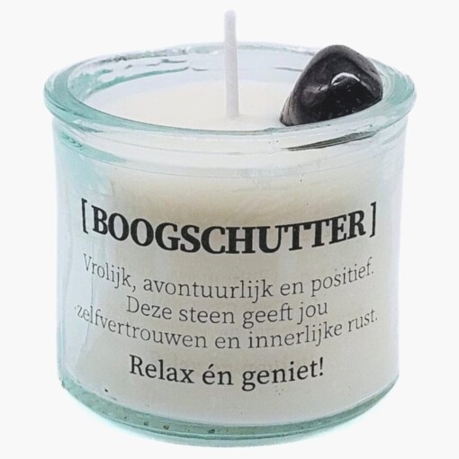 Sterrenbeeld kaars met edelsteen - Boogschutter 5cm