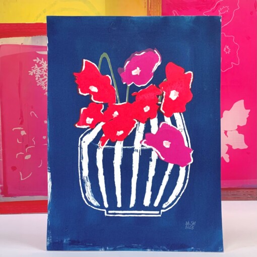 Zeefdruk bloemen
