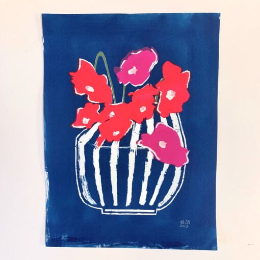 Zeefdruk bloemen