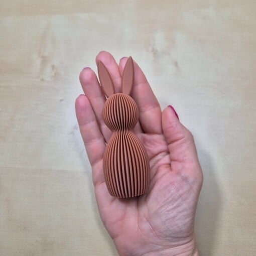 3D-geprinte Minimalistische Paashaas Decoratie – Scandinavisch Design – Pasen -  110 mm Hoog