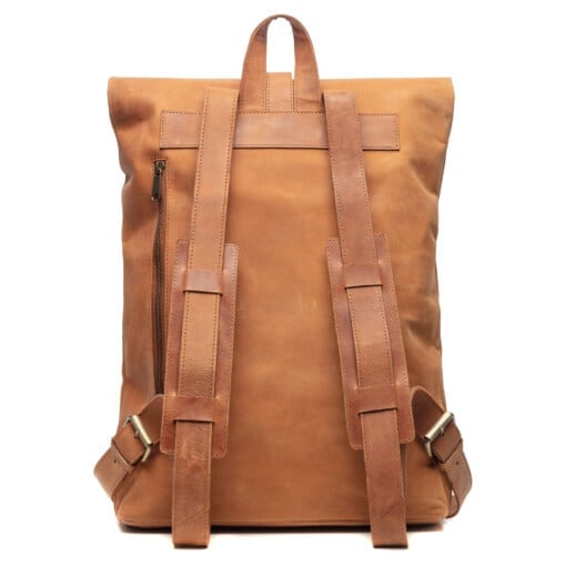 Beocca - Leren rugzak Mavis cognac - 15" laptoptas