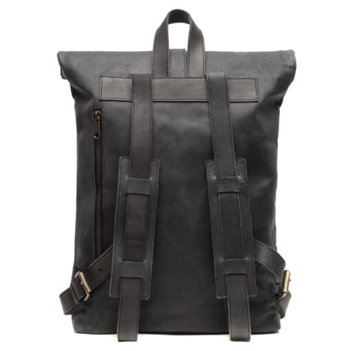 Beocca - Leren rugzak Mavis zwart - 15" laptoptas
