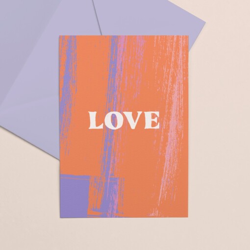 Gekleurde kaart Love