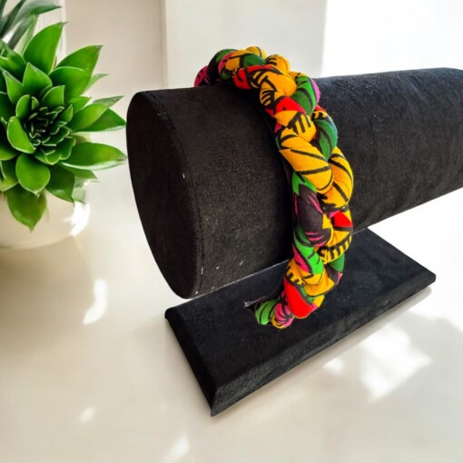 Gevlochten Haarband Geel