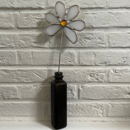 Handgemaakte glas-in-lood margriet