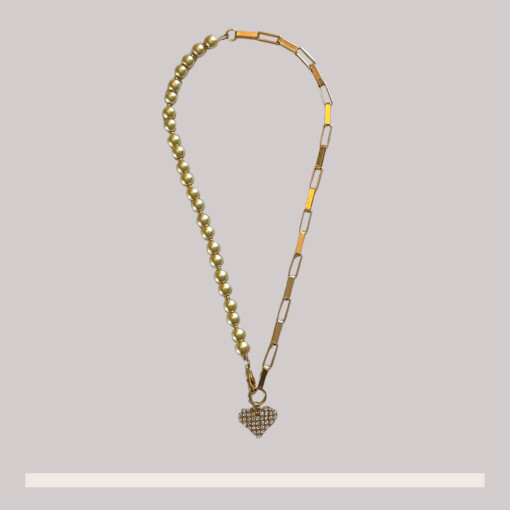 Ketting met g;asparels en schakels