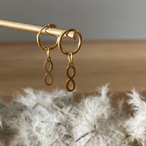 Oorbellen infinity gold