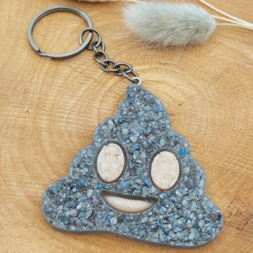 Resin sleutelhanger Emoji ´druzy´