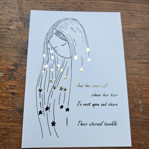 Set van 9 postcards | Girlpower en zelfliefde | met gouden folie