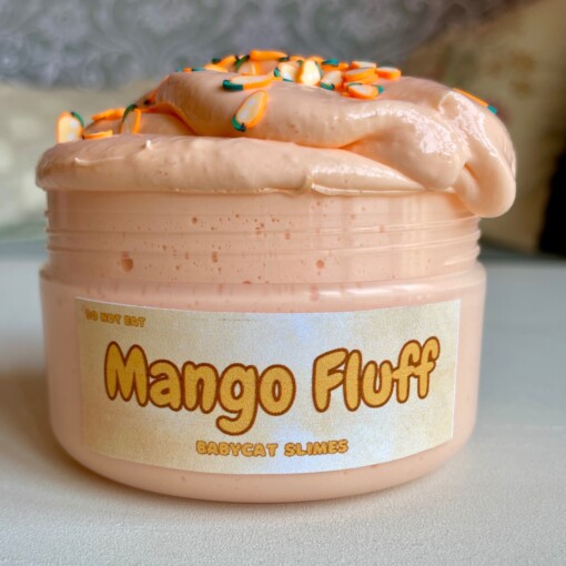 Slijm speelgoed "Mango Fluff" - luchtige boterslijm voor sensorische behoeften en stressverlichting