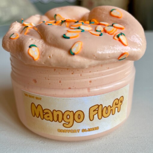 Slijm speelgoed "Mango Fluff" - luchtige boterslijm voor sensorische behoeften en stressverlichting