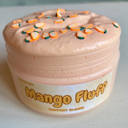 Slijm speelgoed "Mango Fluff" - luchtige boterslijm voor sensorische behoeften en stressverlichting