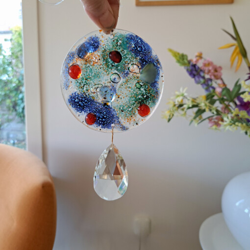 Suncatcher van gerecycled glas