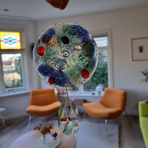 Suncatcher van gerecycled glas