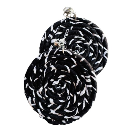 Swirl Oorbellen zwart/wit