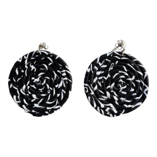 Swirl Oorbellen zwart/wit