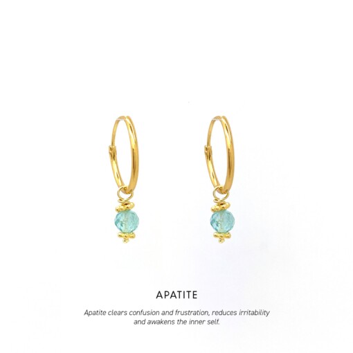 Apatite Triquetra Midi Hoops Gold