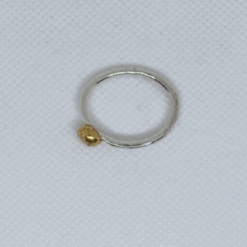 Ball, unieke handgemaakte zilveren ring