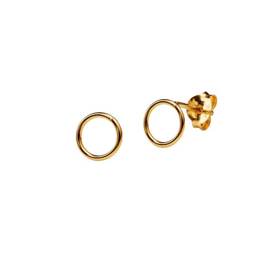 Gold Plated Circle Stud Earring 3mm