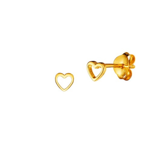 Gold Plated Open Heart Earrings