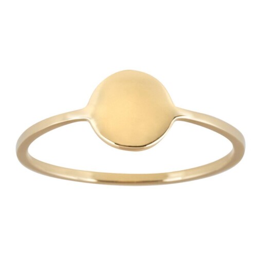 Gold Plated Ring With Big Round