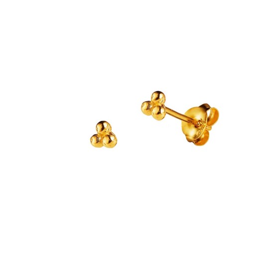 Gold Plated Triple Stud Earring