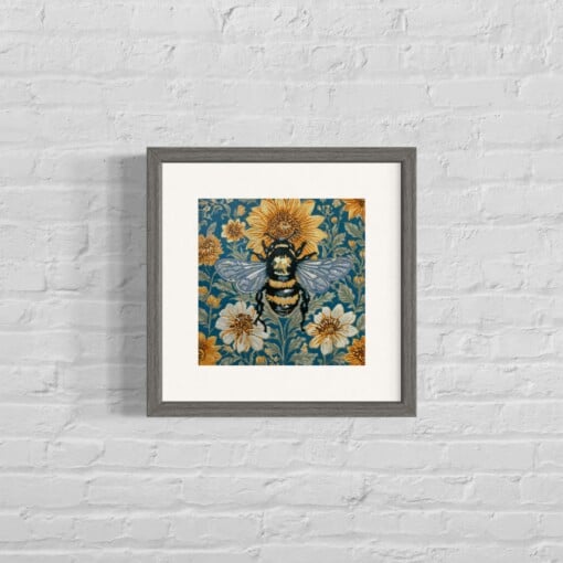 Hommel handgedrukte linosnede print