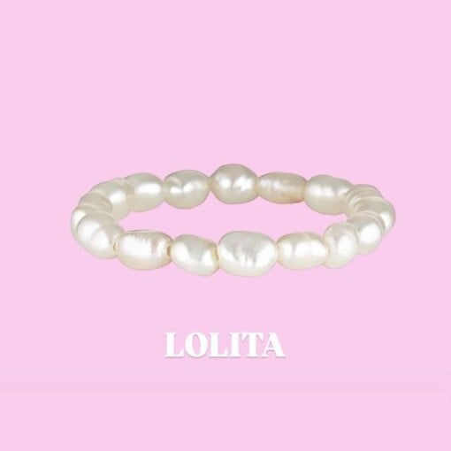 Zoetwaterparel ring rekbaar/one size